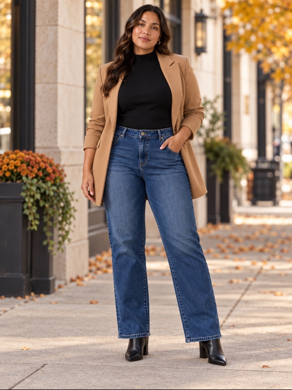 Lee Ellis Instantly Slims High Rise Relaxed Straight Jeans 22W NWT